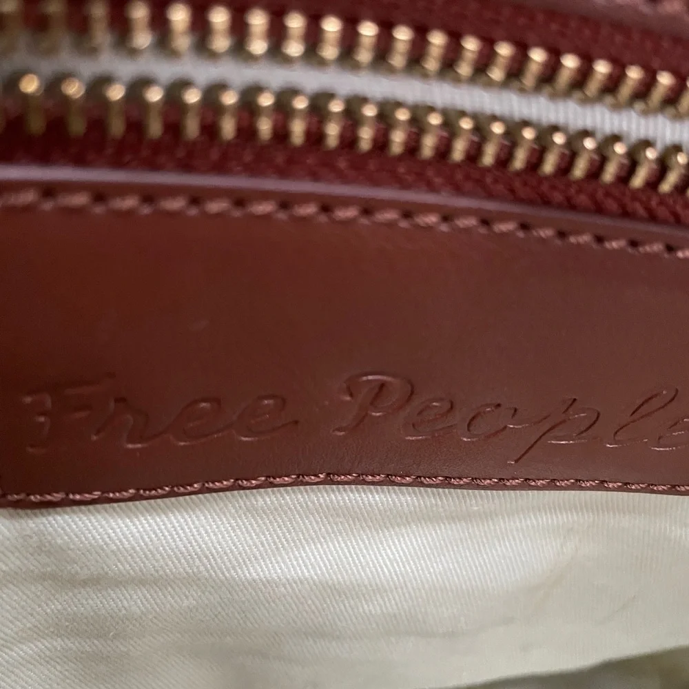 Women's Free People Brown Woven Hobo Bag